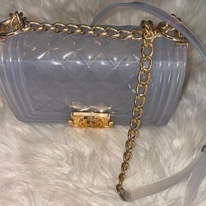 Elegant Quilted Bag with Gold Chain